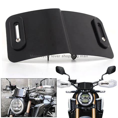 Black Motorcycle Headlight Fairing Windshield Wind Deflectors