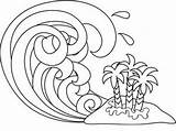 Tsunami Waves Olas Clipart Playa Tsunamis Colorea Grade Niñas Motivo Compartan Pretende Disfrute Sketchite sketch template