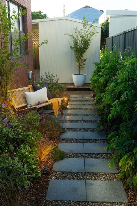 side  house garden ideas   landscape  narrow passage  homes  gardens