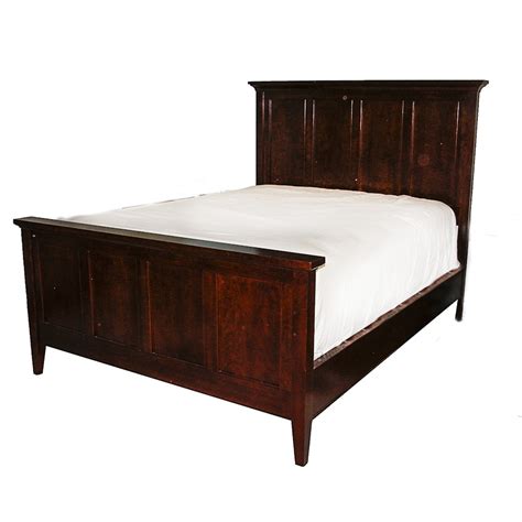 restoration hardware queen size wooden bed frame ebth