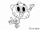 Gumball Coloring Pages Amazing Color Printable Sheet Colouring Print Getdrawings Cartoon Spiderman Getcolorings Unikitty Sheets Template sketch template