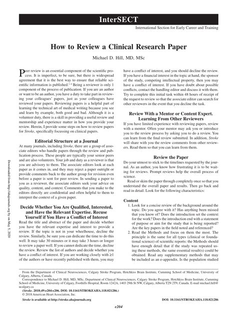review  clinical research paper