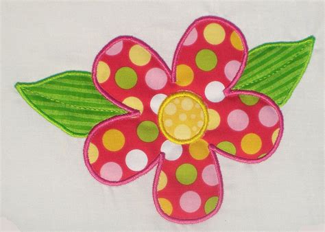 flower  leaves embroidery design machine applique