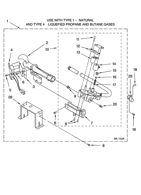 burner assembly diagram parts list  model wgdsw whirlpool parts dryer parts