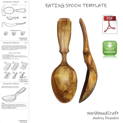 spoon carving template  wooden spoon template printable  inspire