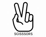 Scissors Rocks sketch template