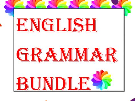 english grammar bundle teaching resources