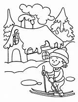 Coloring Ski Winter Season Pages Skiing Kid Play Little Learning Young Kids Getdrawings Template Da Colorare Disegni Coloringsky sketch template