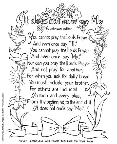 coloring pages  lords prayer