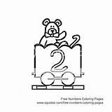 Train Coloring Numbers Number Pages Children sketch template