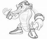 Vector Crocodile Sonic Coloring Pages Character Generations Template sketch template