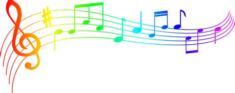 colorful  clipart musical notes transparent background