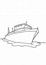 Coloring Pages Cargo Printable Ship sketch template