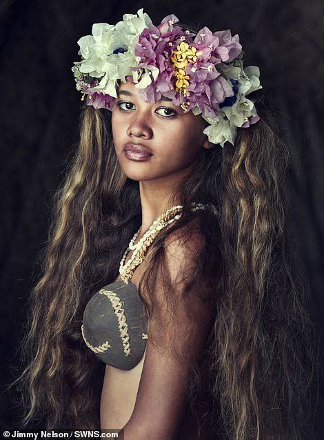 a woman from the marquesas island tribe of northern french polynesia