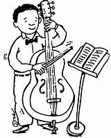 Colorear Chelo Cello Instrumentos Meslekler Bron sketch template