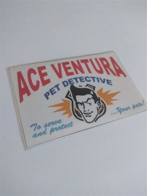 business card ace ventura etsy