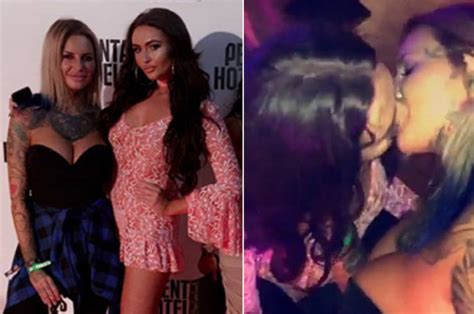 ex on the beach s jemma lucy and charlotte dawson share lesbian kiss on