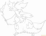 Delphox Pokemon Online Pages Coloring Color sketch template