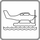 Clipart Outline Seaplane Small Etc sketch template