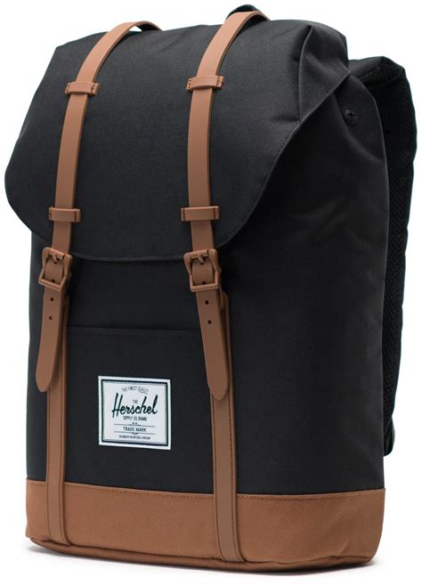 herschel retreat backpack  blacksaddle brown  addnaturecouk