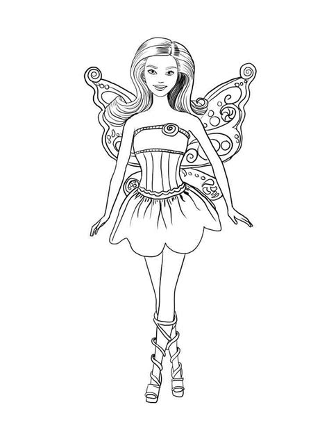 coloring pages barbie fairy coloring pages  fairy princess