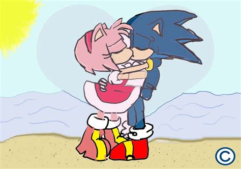 Sonic And Amy Kiss By Xxfilippaxx On Deviantart