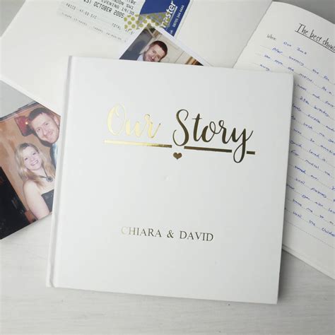 story personalised memory book  couples  hoobynoo