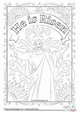 Colouring Risen He Easter Pages Activity Kids Bible Become Member Log sketch template