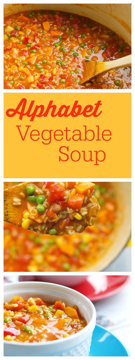 homemade alphabet vegetable soup recipe happy healthy mama