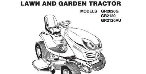 kubota grg gr grau tractor operators manual