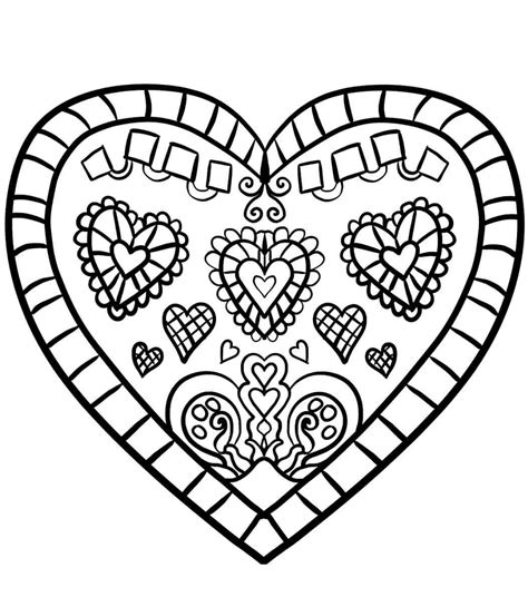 hearts coloring pages printable