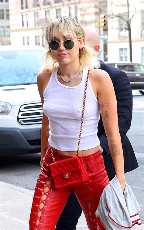 Miley Cyrus Sexy Braless Nipples In White Top Hot Celebs