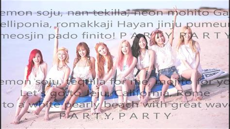 Girls Generation Snsd Party Lyrics [english Romanization] Youtube