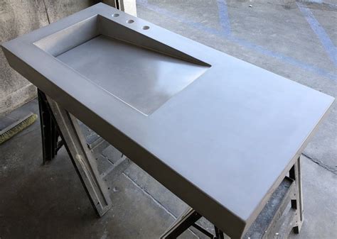 Concrete Sink Side Ramp Made To Order — Opusconcrete Concrete