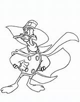 Coloring Darkwing Duck Pages Print Kids Color sketch template