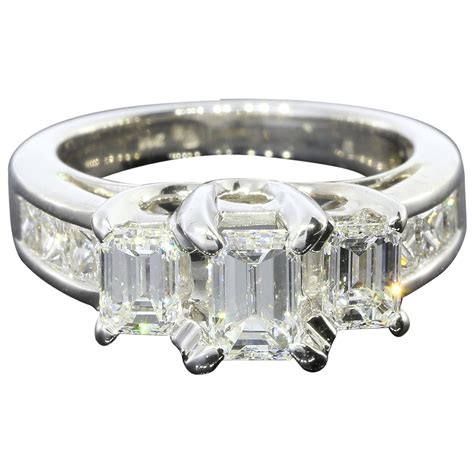 stone emerald cut diamond gold engagement ring  sale  stdibs
