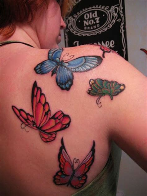 Lower Back Butterfly Tattoos Designs