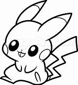 Pikachu Draw Baby Pokemon Coloring Drawing Pages Cute Easy Step Drawings Emoji Sheets Pika Color Cartoon Chibi Dragoart Clipartmag Anime sketch template