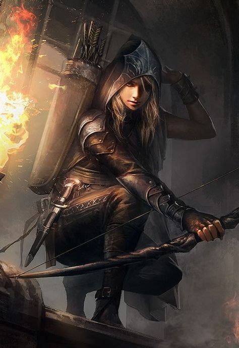 female archer ranger ranged assasin rpg character inspiration for