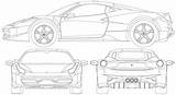 Ferrari 458 Italia Blueprint 3d Modeling Laferrari Cars Choose Board Prints Drawingdatabase Related Posts sketch template