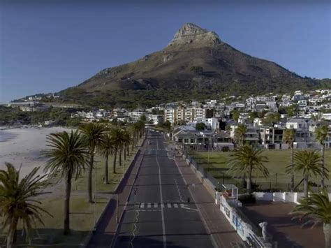 haunting drone film footage portrays cape town   eerie ghost town  lockdown urban