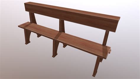 church bench v 2 download free 3d model by ryoce [a412a1b] sketchfab
