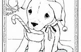 Puppy Coloring Christmas Pages Cute Color Getcolorings Getdrawings Printable sketch template