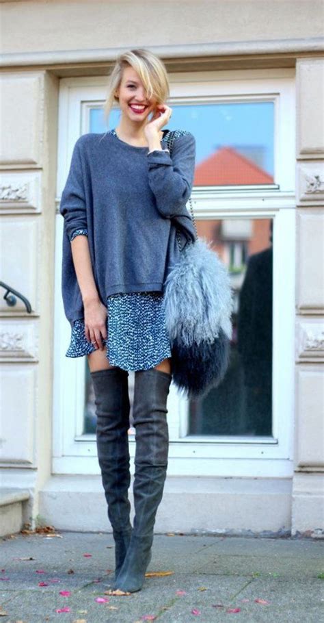 knee boots contribute  effortless chic outfits styles weekly
