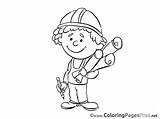 Engineer Coloring Pages Children Sheet Title Sheets sketch template