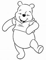 Pooh Winnie Coloring Bear Pages Dancing Printable Drawing Outline Cheerful Drawings Cliparts Clipart Disney Characters Kids Clip Books Colouring Sketches sketch template