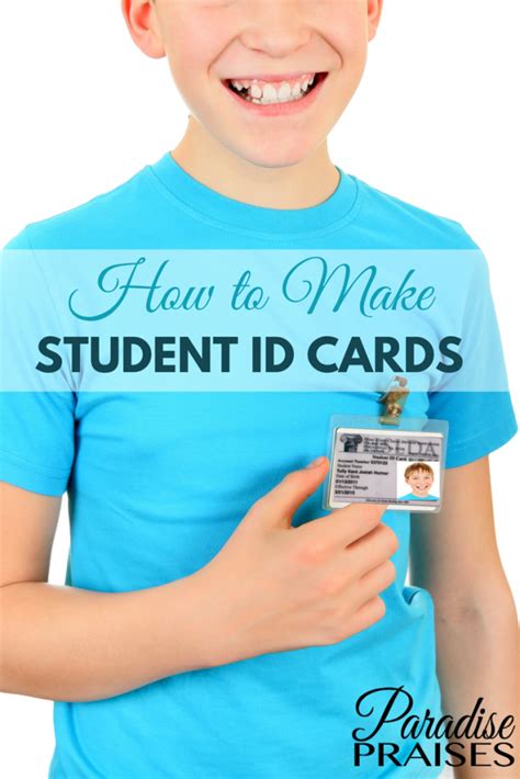 student id cards  printable paradise praises