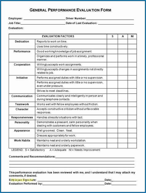 employee performance review forms  printable printable forms