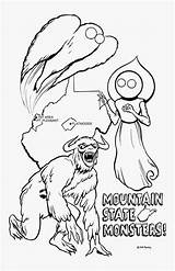 Aliens Monsters Coloring Mountain America Big sketch template