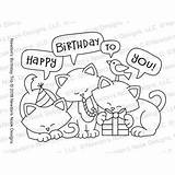 Birthday Happy Newton Stamp Clear Nook Trio Designs Simonsaysstamp Pages sketch template